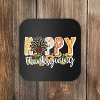 Happy Thanksgiving Turkey Cute Holiday Coaster thumb 0