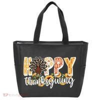 Happy Thanksgiving Turkey Cute Holiday Tote Bag thumb 0
