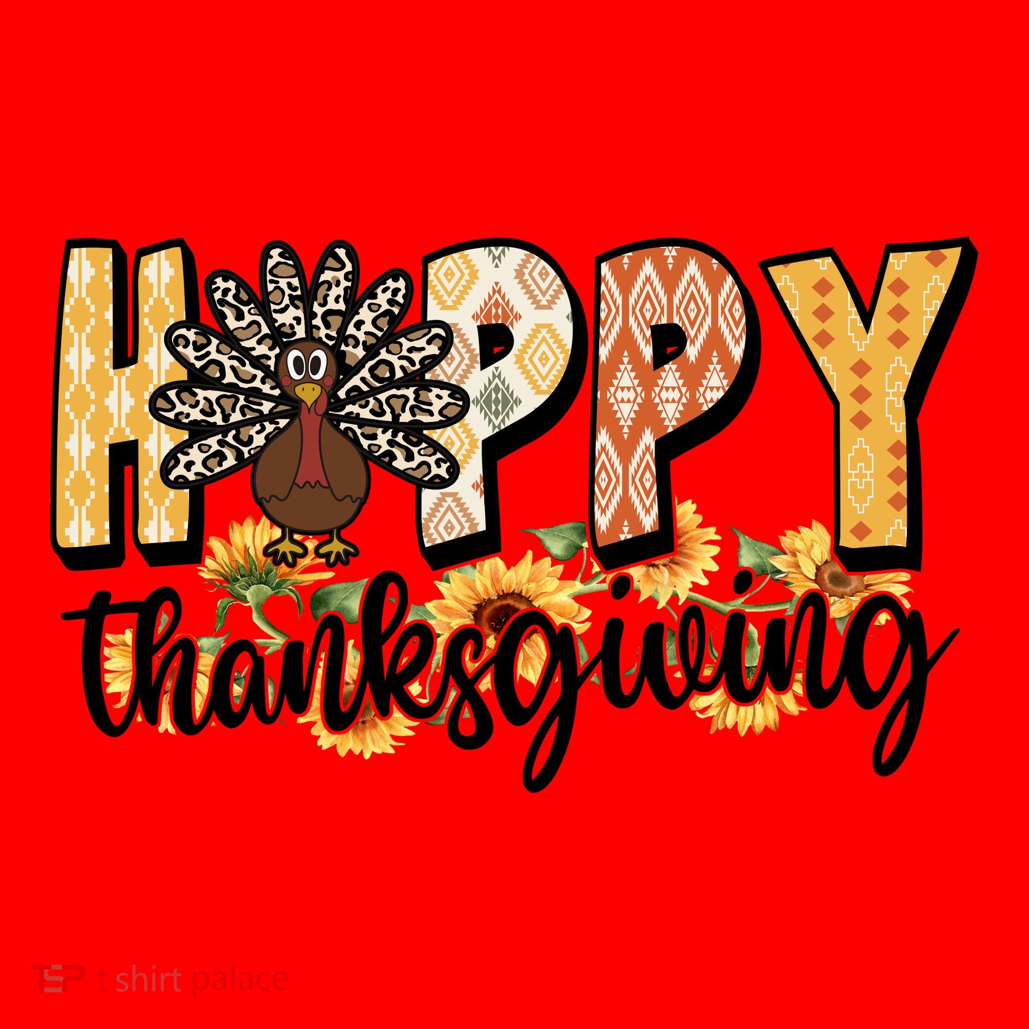 Happy Thanksgiving Turkey Cute Holiday Santa Hat
