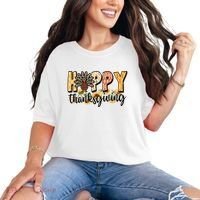 Happy Thanksgiving Turkey Cute Holiday Comfort Colors T-Shirt thumb 0