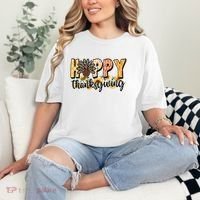 Happy Thanksgiving Turkey Cute Holiday Comfort Colors T-Shirt thumb 2