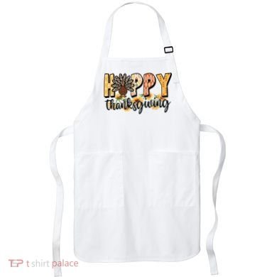 Happy Thanksgiving Turkey Cute Holiday Apron