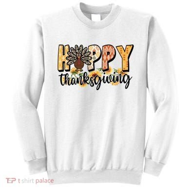 Happy Thanksgiving Turkey Cute Holiday Sweatshirt