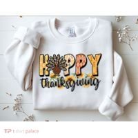 Happy Thanksgiving Turkey Cute Holiday Sweatshirt thumb 2