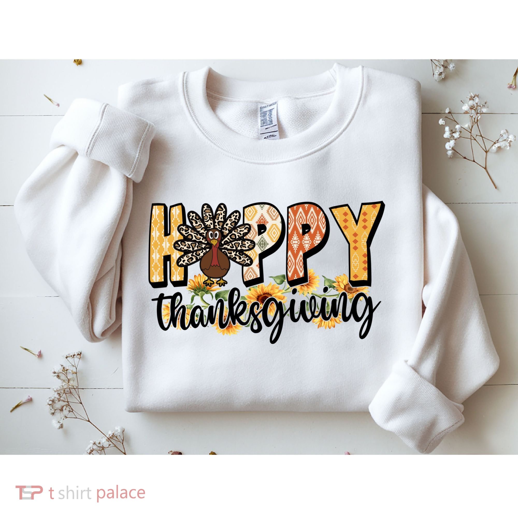 Happy Thanksgiving Turkey Cute Holiday Sweatshirt