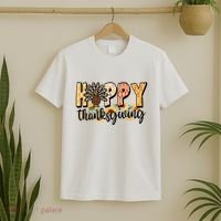 Happy Thanksgiving Turkey Cute Holiday T-Shirt thumb 2