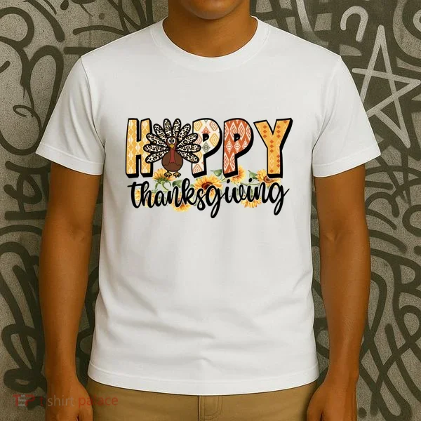 Happy Thanksgiving Turkey Cute Holiday T-Shirt