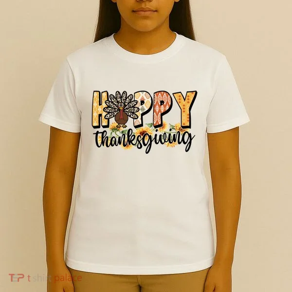 Happy Thanksgiving Turkey Cute Holiday T-Shirt