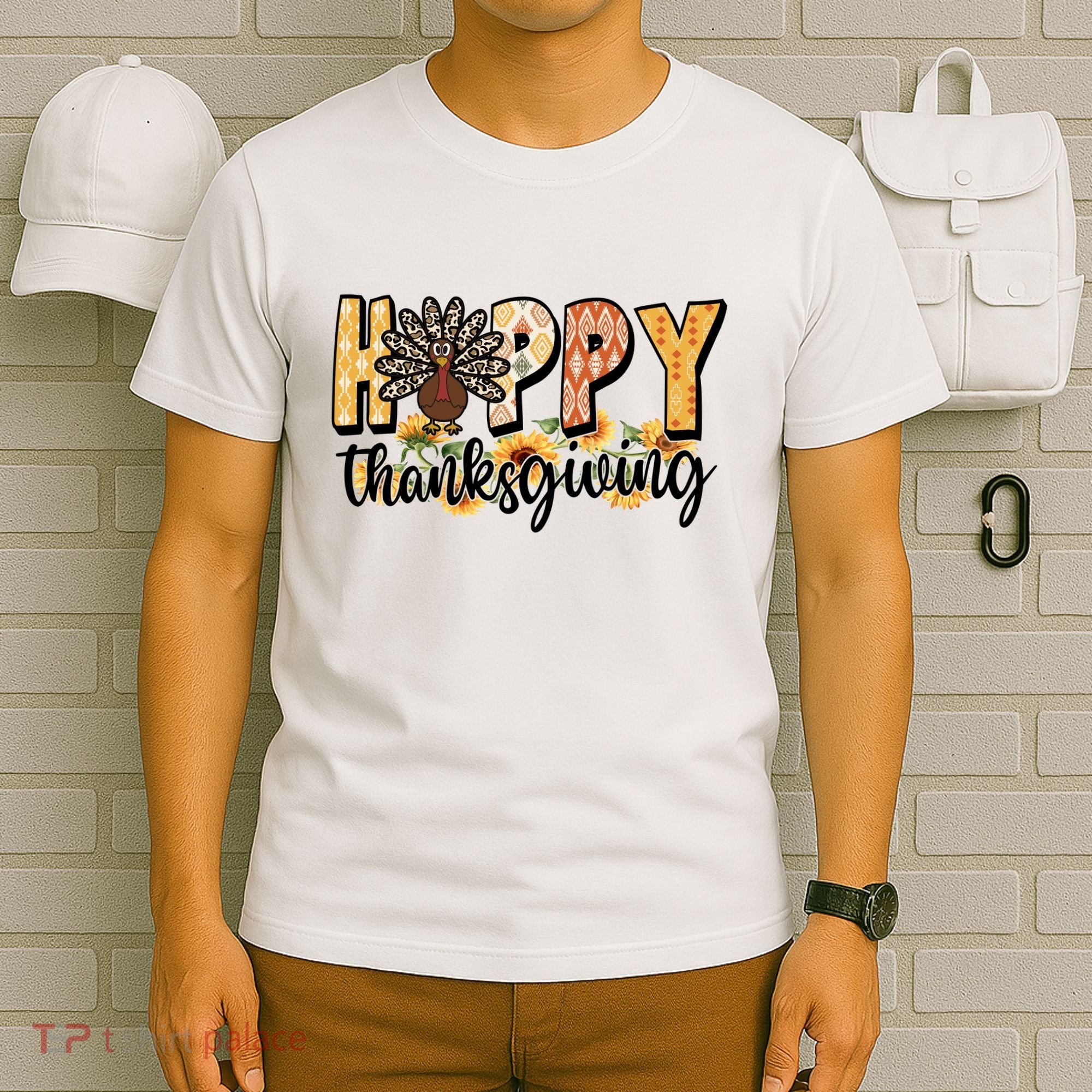 Happy Thanksgiving Turkey Cute Holiday T-Shirt