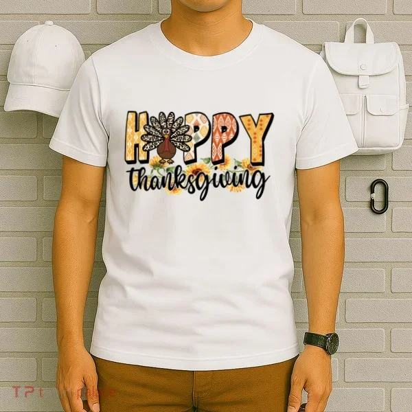 Happy Thanksgiving Turkey Cute Holiday T-Shirt