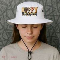Happy Thanksgiving Turkey Cute Holiday Bucket Hat thumb 3