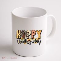 Happy Thanksgiving Turkey Cute Holiday Coffee Mug thumb 1