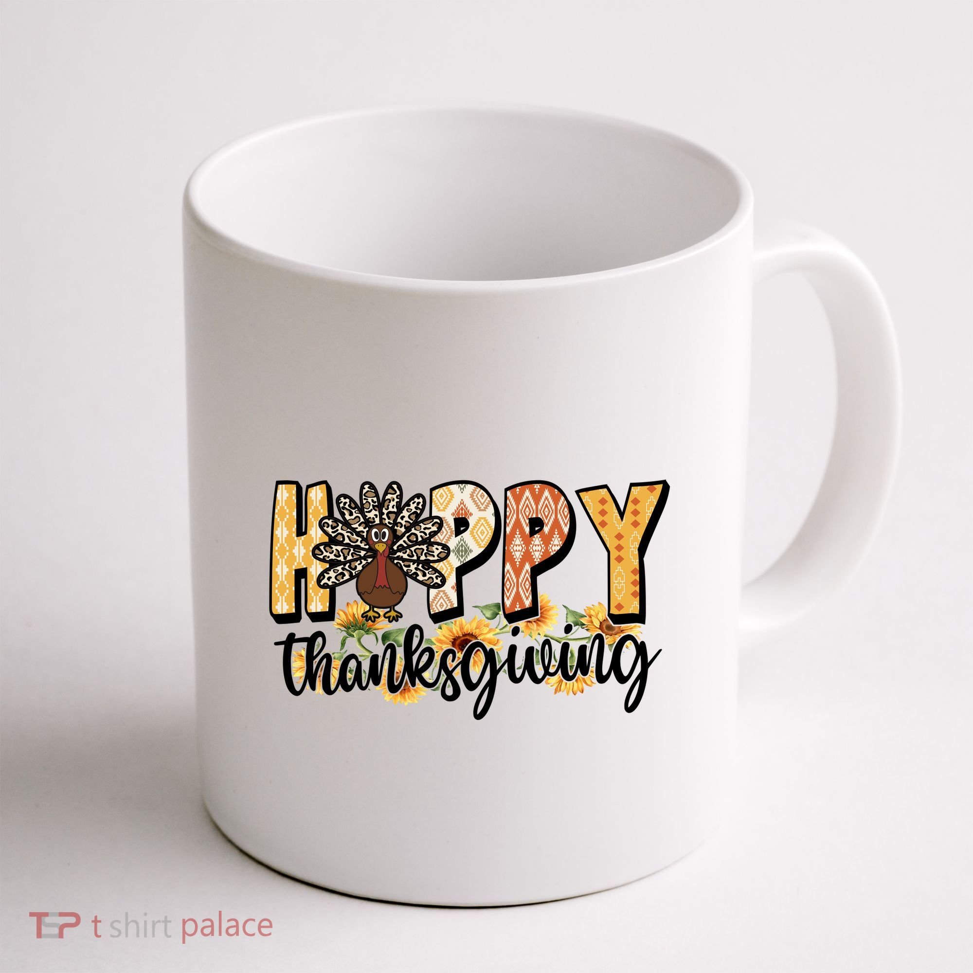 Happy Thanksgiving Turkey Cute Holiday Coffee Mug