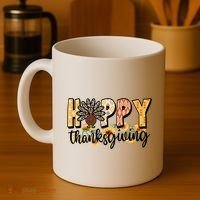 Happy Thanksgiving Turkey Cute Holiday Coffee Mug thumb 4