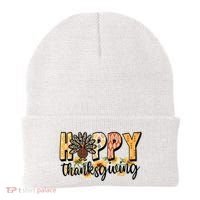 Happy Thanksgiving Turkey Cute Holiday Beanie thumb 0