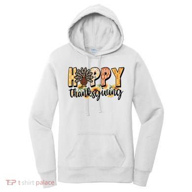 Happy Thanksgiving Turkey Cute Holiday Women's Hoodie