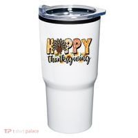 Happy Thanksgiving Turkey Cute Holiday Tumbler thumb 0
