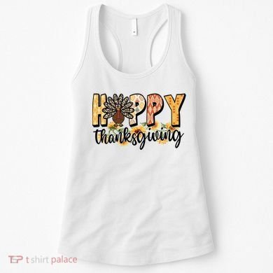 Happy Thanksgiving Turkey Cute Holiday Women's Tank Top
