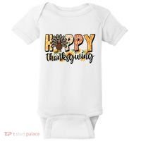 Happy Thanksgiving Turkey Cute Holiday Baby Bodysuit thumb 0
