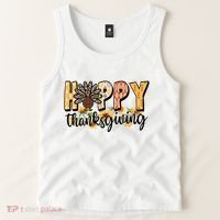 Happy Thanksgiving Turkey Cute Holiday Tank Top thumb 2