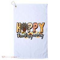 Happy Thanksgiving Turkey Cute Holiday Golf Towel thumb 0