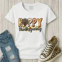 Happy Thanksgiving Turkey Cute Holiday Women's T-Shirt thumb 3
