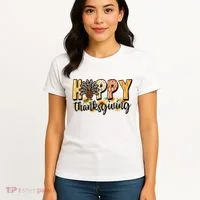 Happy Thanksgiving Turkey Cute Holiday Women's T-Shirt thumb 4