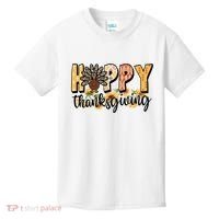 Happy Thanksgiving Turkey Cute Holiday Kids T-Shirt thumb 0