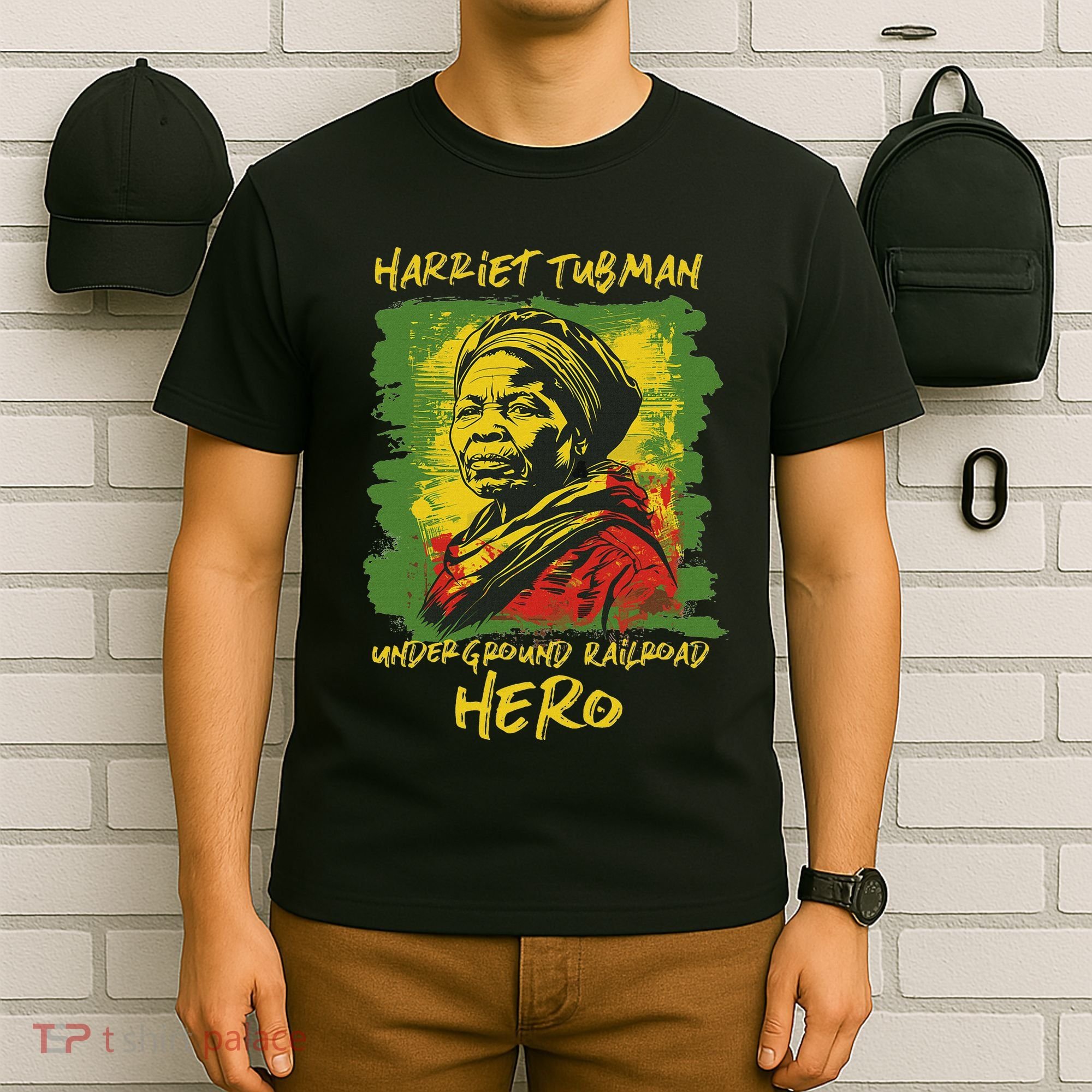 Harriet Tubman Underground Railroad Hero Black History T-Shirt
