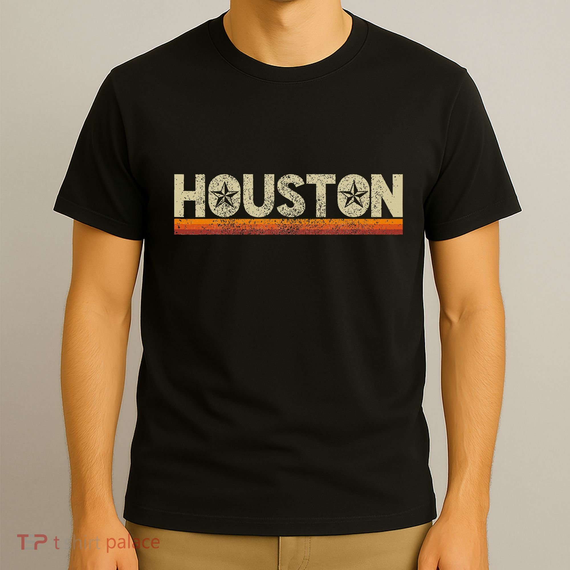 Houston Texas Vintage Retro Stars Souvenir T-Shirt