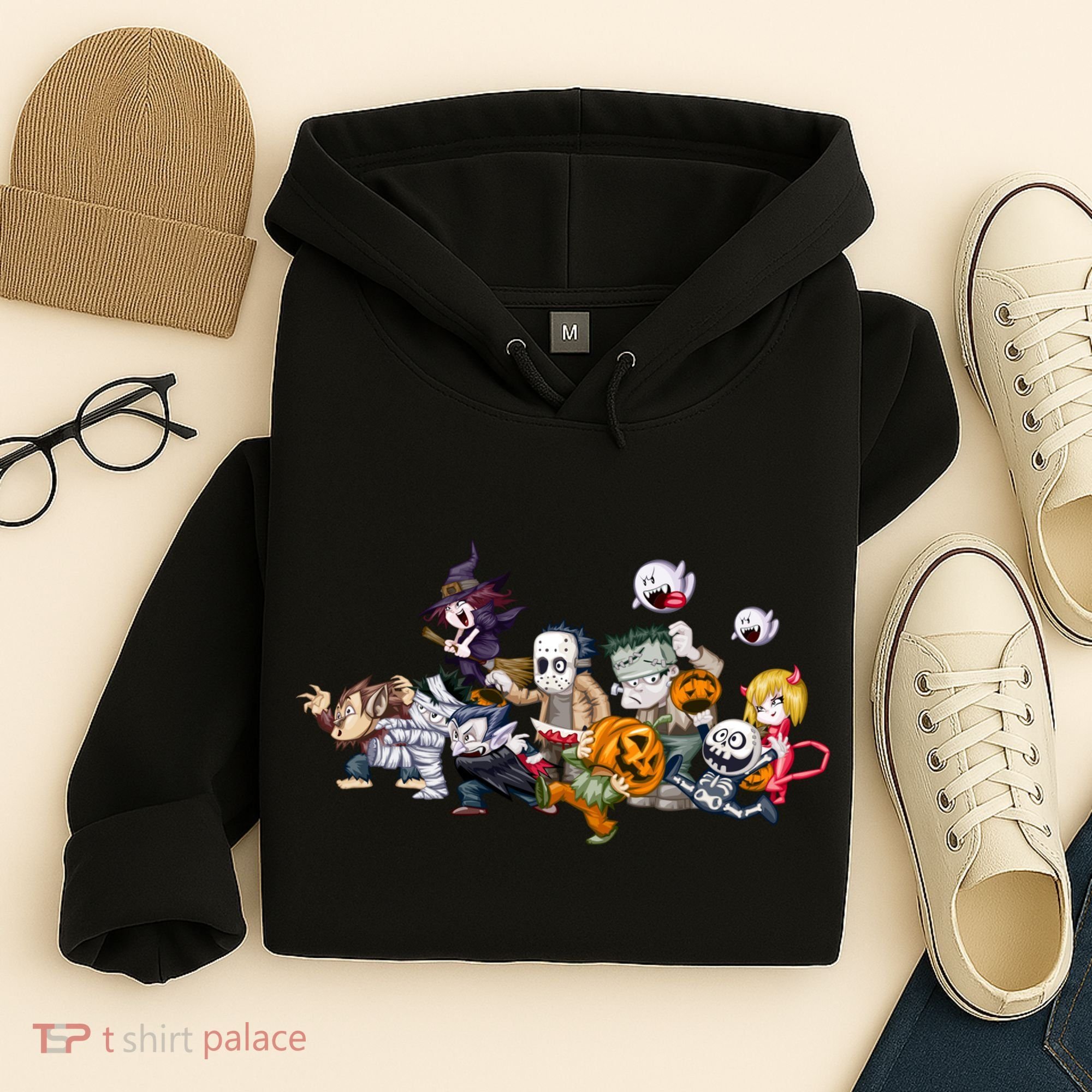 Halloween Team Villains Monster Crew Hoodie