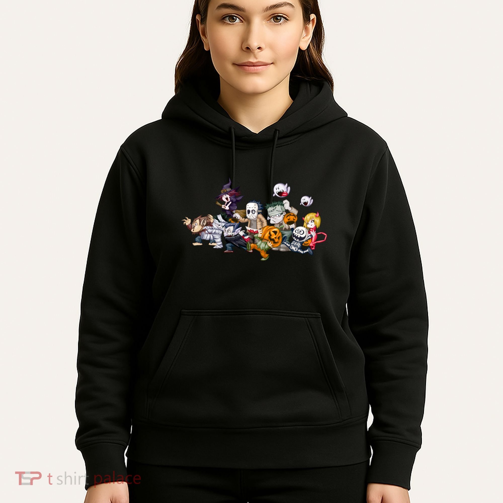 Halloween Team Villains Monster Crew Hoodie