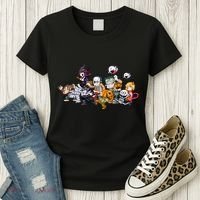 Halloween Team Villains Monster Crew Women's T-Shirt thumb 3
