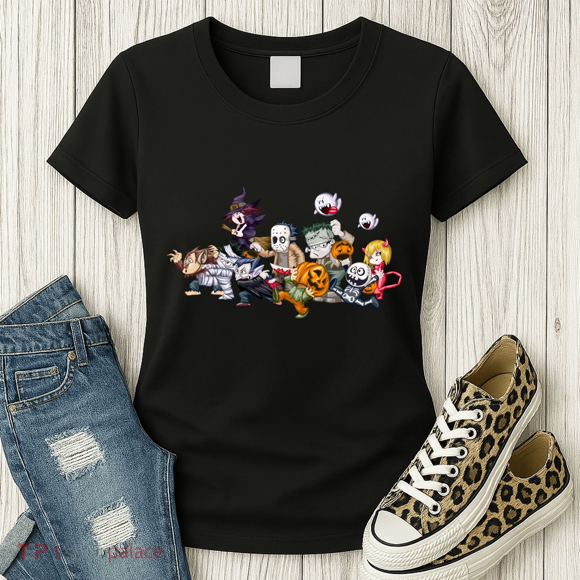 Halloween Team Villains Monster Crew Women's T-Shirt