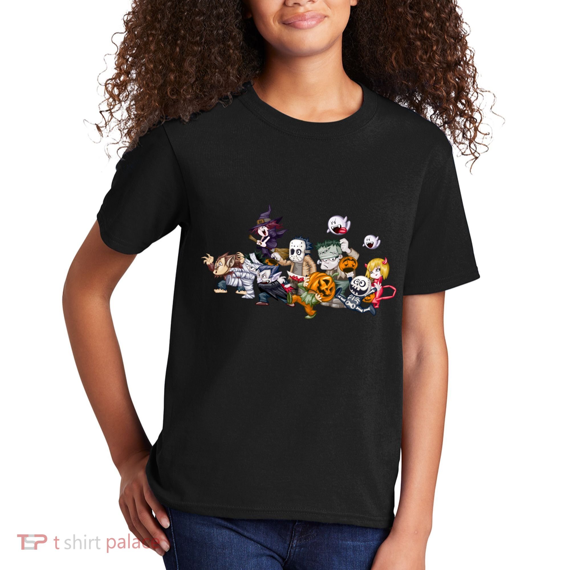 Halloween Team Villains Monster Crew Kids T-Shirt