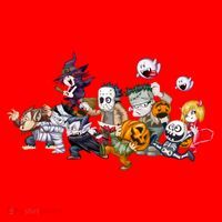 Halloween Team Villains Monster Crew Santa Hat thumb 1