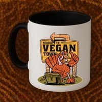 Headed To Vegan Town Chicken Coffee Mug thumb 2