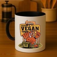 Headed To Vegan Town Chicken Coffee Mug thumb 4