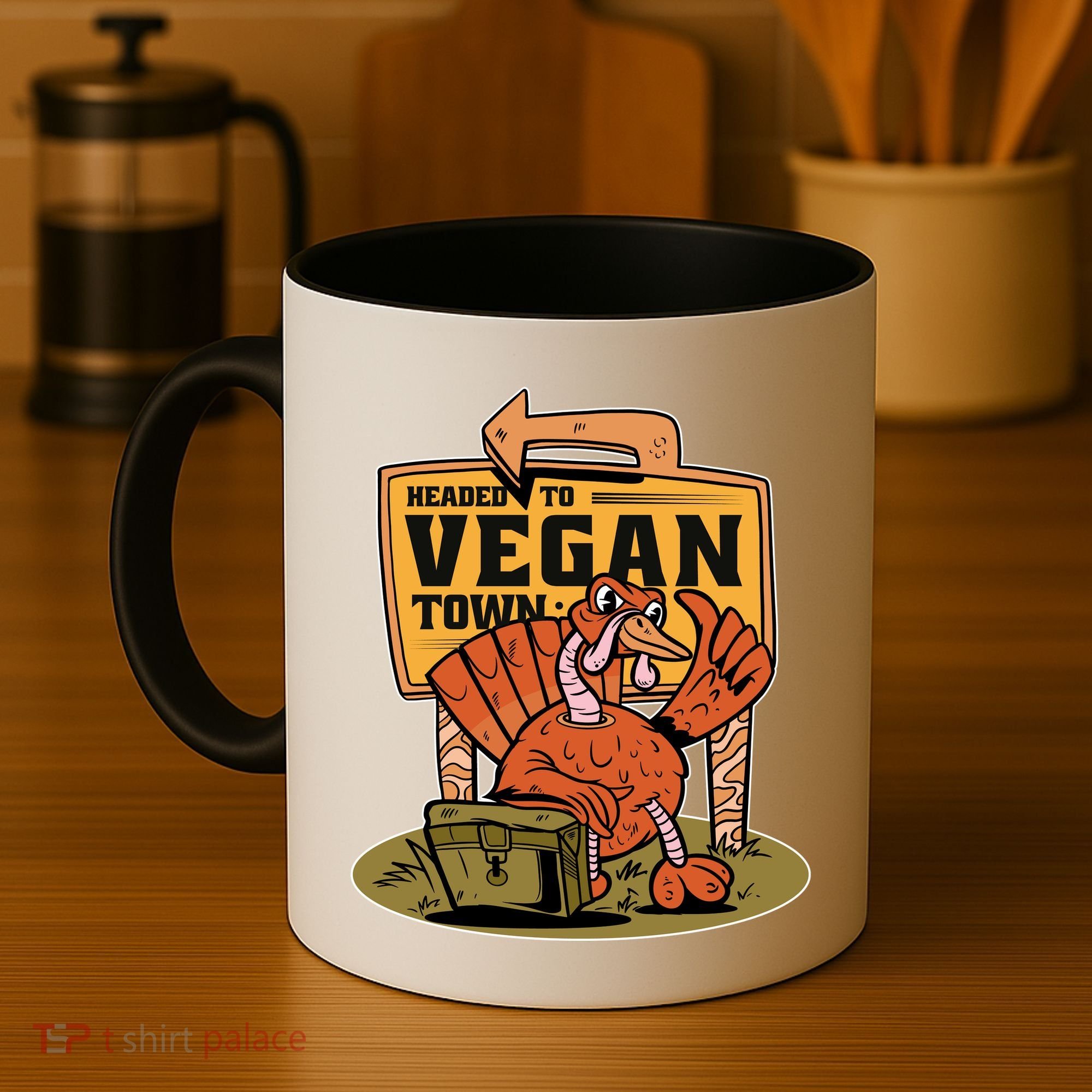 Headed To Vegan Town Chicken Coffee Mug