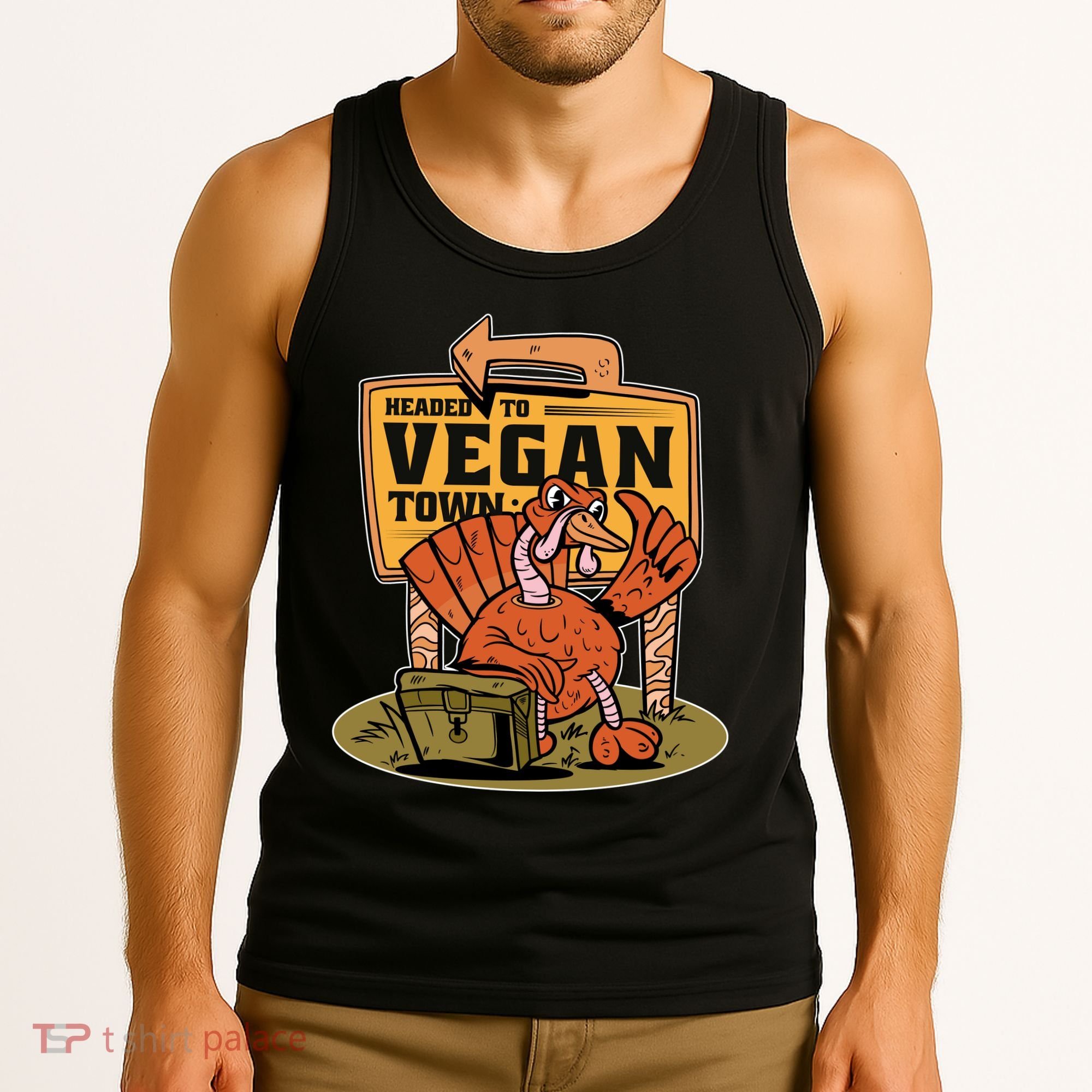 Headed To Vegan Town Chicken Tank Top
