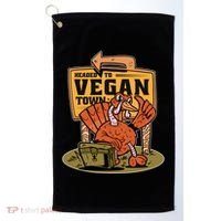 Headed To Vegan Town Chicken Golf Towel thumb 0