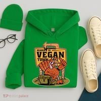 Headed To Vegan Town Chicken Hoodie thumb 4