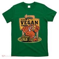 Headed To Vegan Town Chicken T-Shirt thumb 0