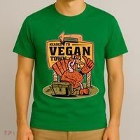 Headed To Vegan Town Chicken T-Shirt thumb 3