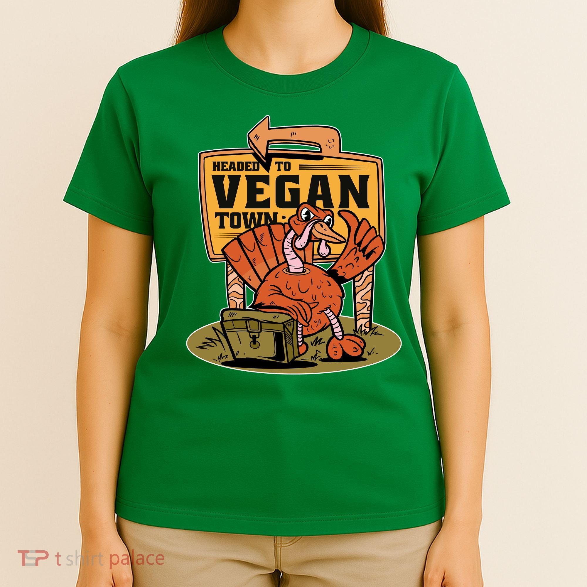 Headed To Vegan Town Chicken T-Shirt