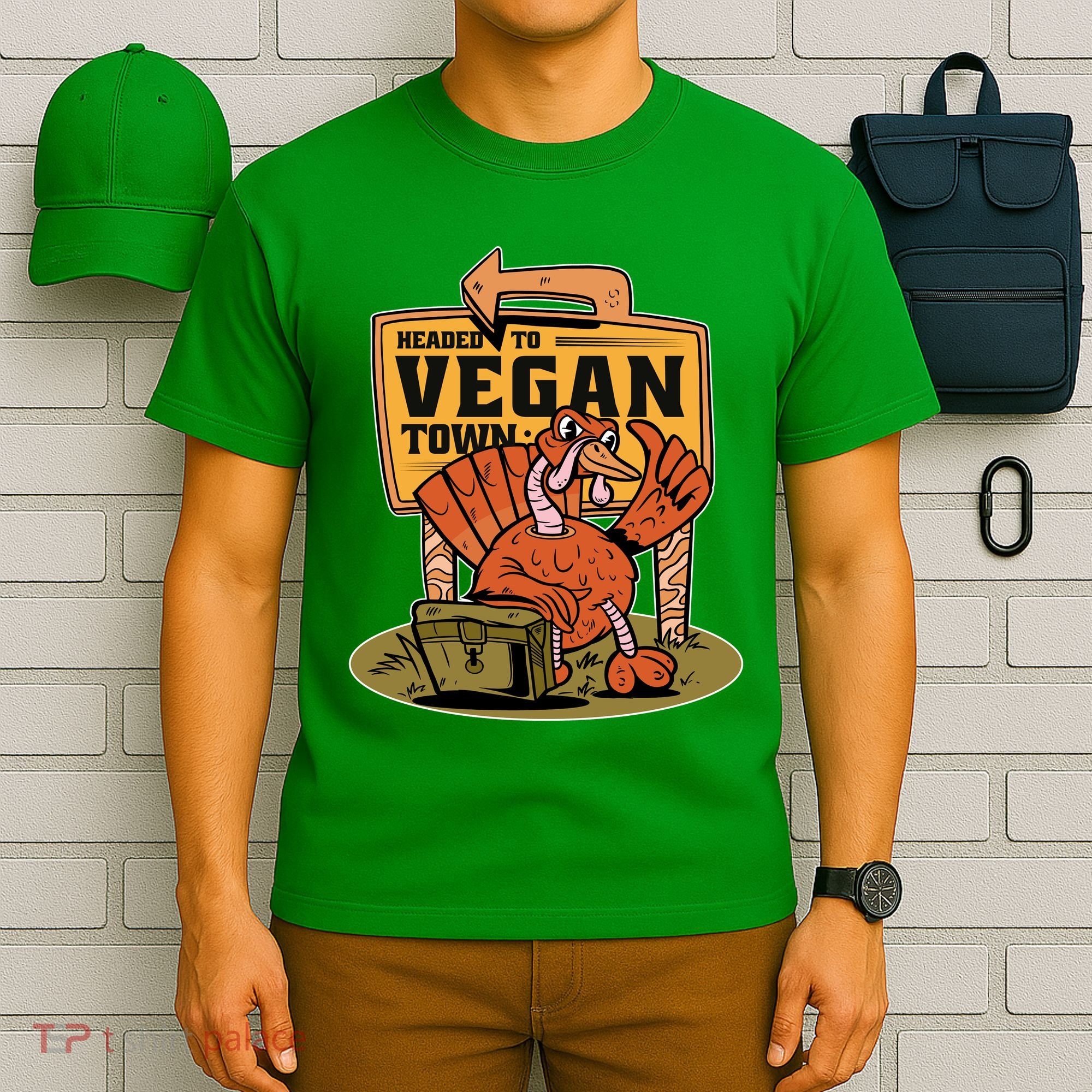 Headed To Vegan Town Chicken T-Shirt