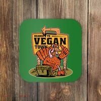 Headed To Vegan Town Chicken Coaster thumb 0