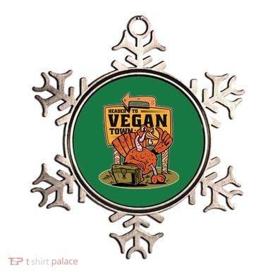 Headed To Vegan Town Chicken Ornament