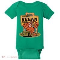 Headed To Vegan Town Chicken Baby Bodysuit thumb 0