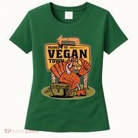 Headed To Vegan Town Chicken Women's T-Shirt thumb 0